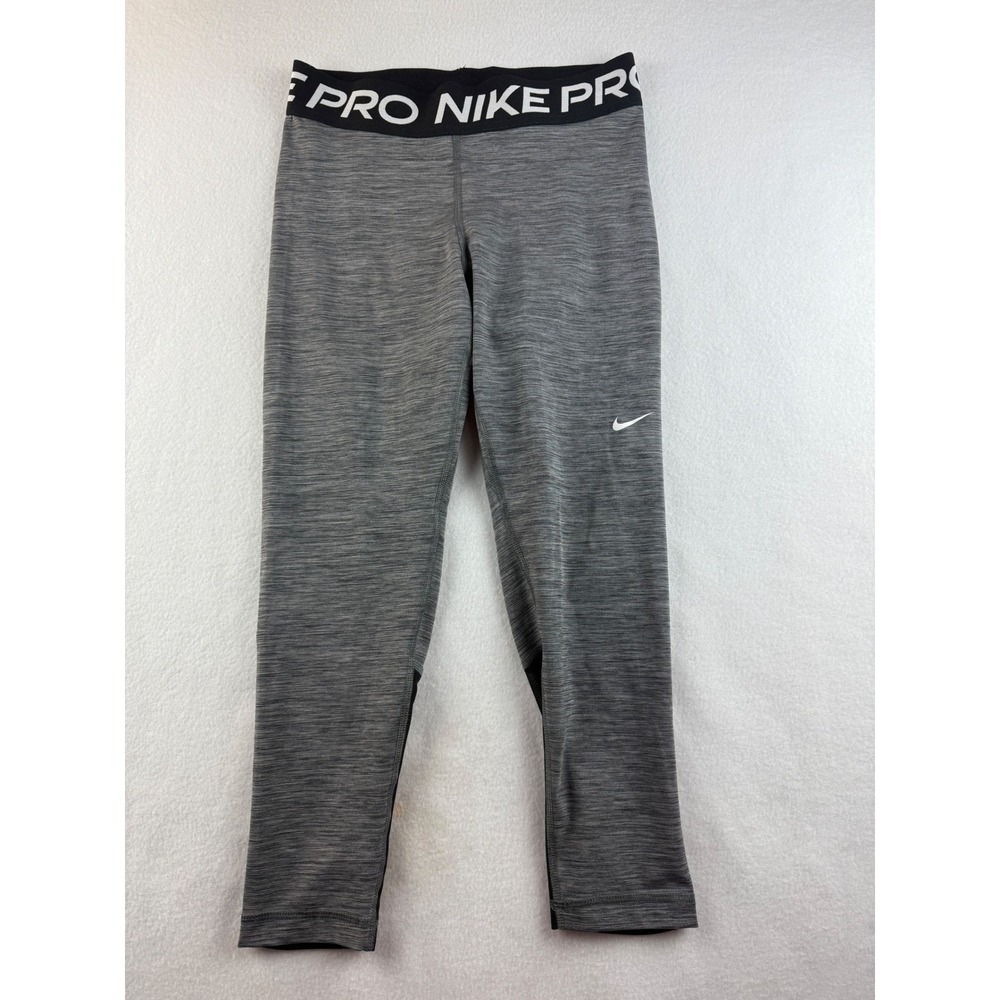 Nike Pro Dri-FIT Women's‎ Gray Heathered Capris Leggings Size M Athletic